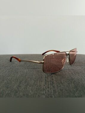 Vintage Prada SPR61B Sunglasses Gold Y2K Pink Gradient Tint